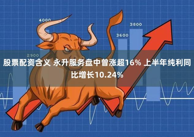 股票配资含义 永升服务盘中曾涨超16% 上半年纯利同比增长10.24%