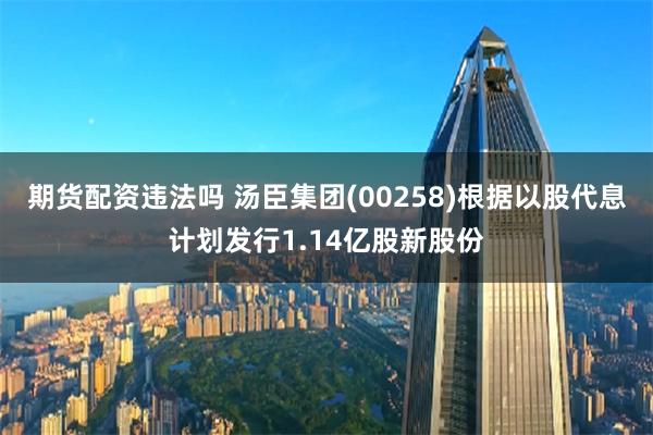 期货配资违法吗 汤臣集团(00258)根据以股代息计划发行1.14亿股新股份